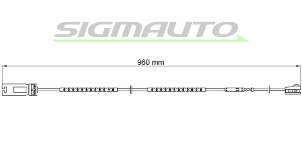 Contact d'avertissement, usure des plaquettes de frein SIGMAUTO WI0699