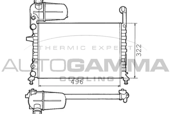 Radiateur, refroidissement du moteur AUTOGAMMA 100307