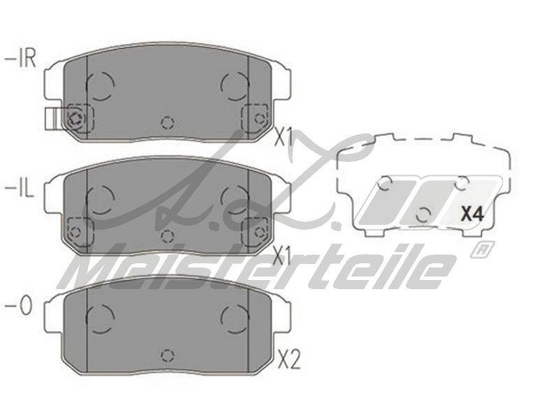 Kit de plaquettes de frein, frein à disque A.Z. Meisterteile AZMT-44-022-1711
