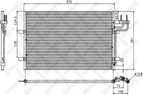 Condenseur, climatisation STELLOX 10-45036-SX