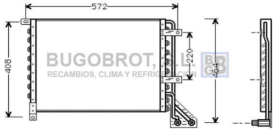 Condenseur, climatisation BUGOBROT 62-LC5063