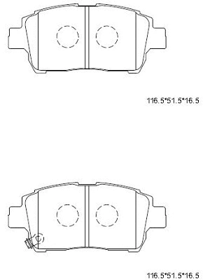 Kit de plaquettes de frein, frein à disque ASIMCO KD2754