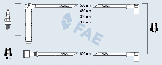 Kit de câbles d'allumage FAE 85760