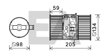 Moteur électrique, pulseur d'air habitacle EACLIMA 42A60016