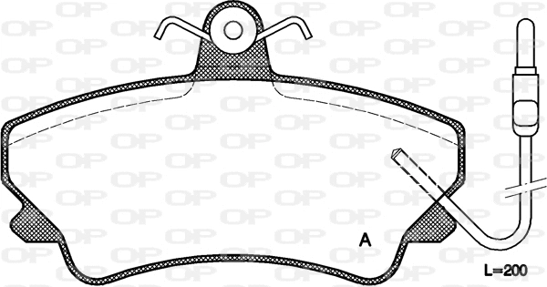 Kit de plaquettes de frein, frein à disque OPEN PARTS BPA0409.02