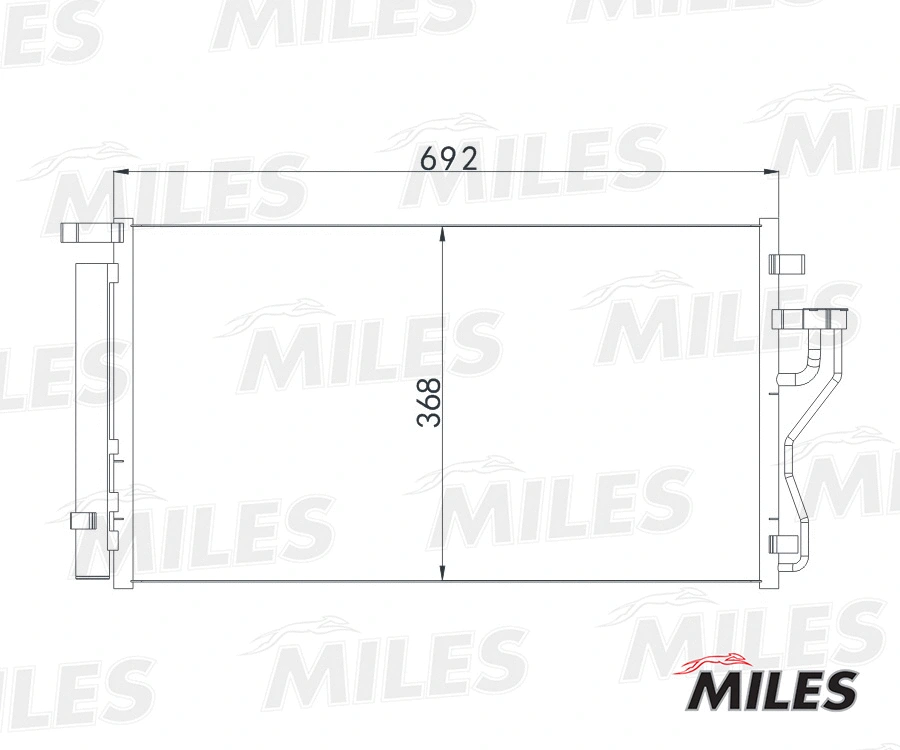 Condenseur, climatisation MILES ACCB013
