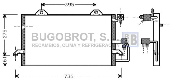Condenseur, climatisation BUGOBROT 62-AI5121