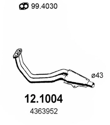 Tuyau d'échappement ASSO 12.1004