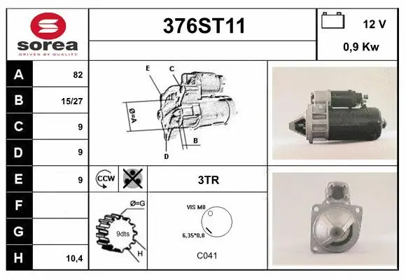 Démarreur STARTCAR 376ST11