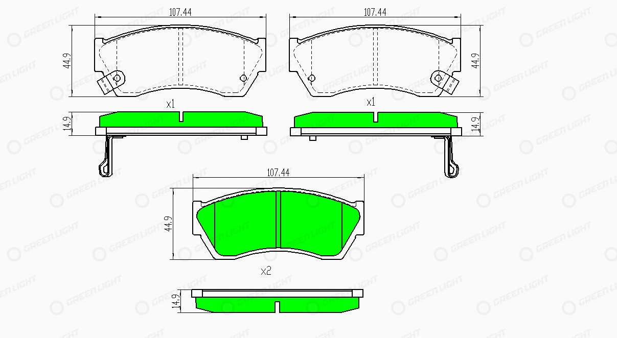 Kit de plaquettes de frein, frein à disque Automotive Adriado GLBP0391