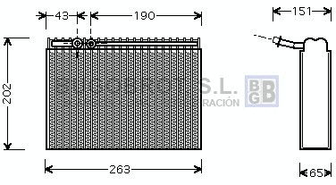 Évaporateur climatisation BUGOBROT 70-PEV062