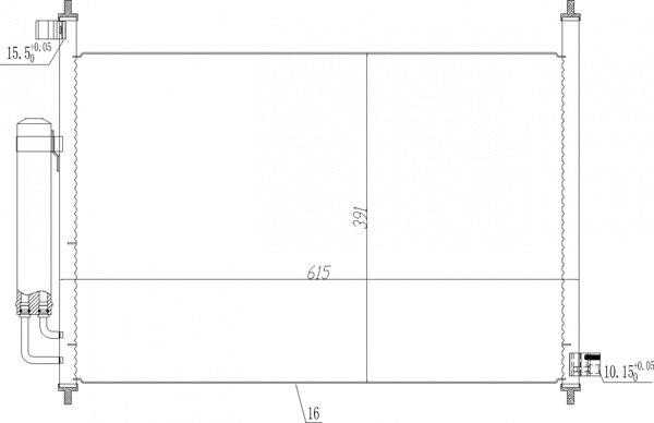 Condenseur, climatisation HART 621 603
