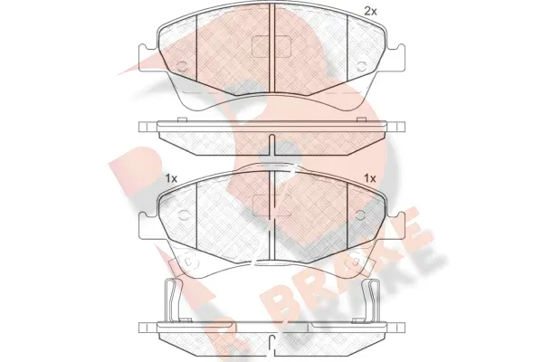Kit de plaquettes de frein, frein à disque R BRAKE RB1892