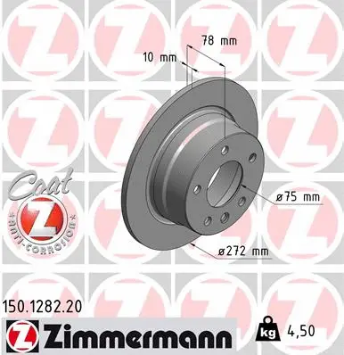 Disque de frein ZIMMERMANN 150.1282.20