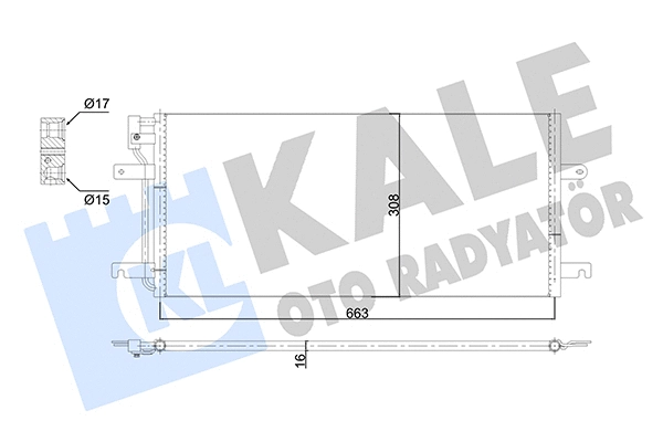 Condenseur, climatisation KALE OTO RADYATÖR 353140