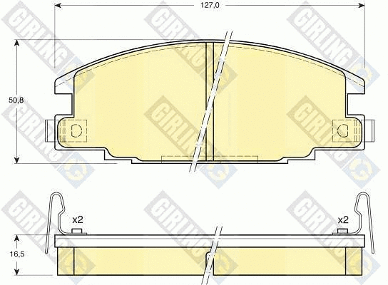 Kit de plaquettes de frein, frein à disque GIRLING 6108709