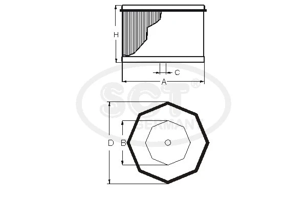 Filtre à air SCT - MANNOL SB 3181