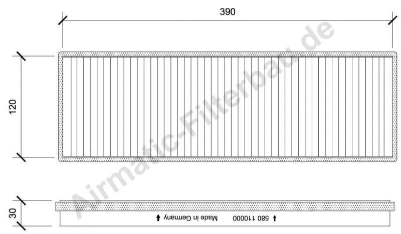 Filtre, air de l'habitacle AIRMATIC Filterbau IF0580