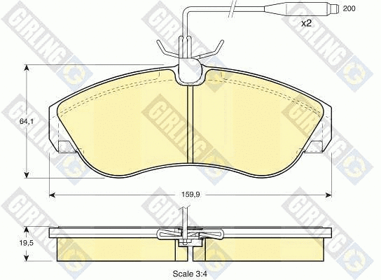 Kit de plaquettes de frein, frein à disque GIRLING 6111061