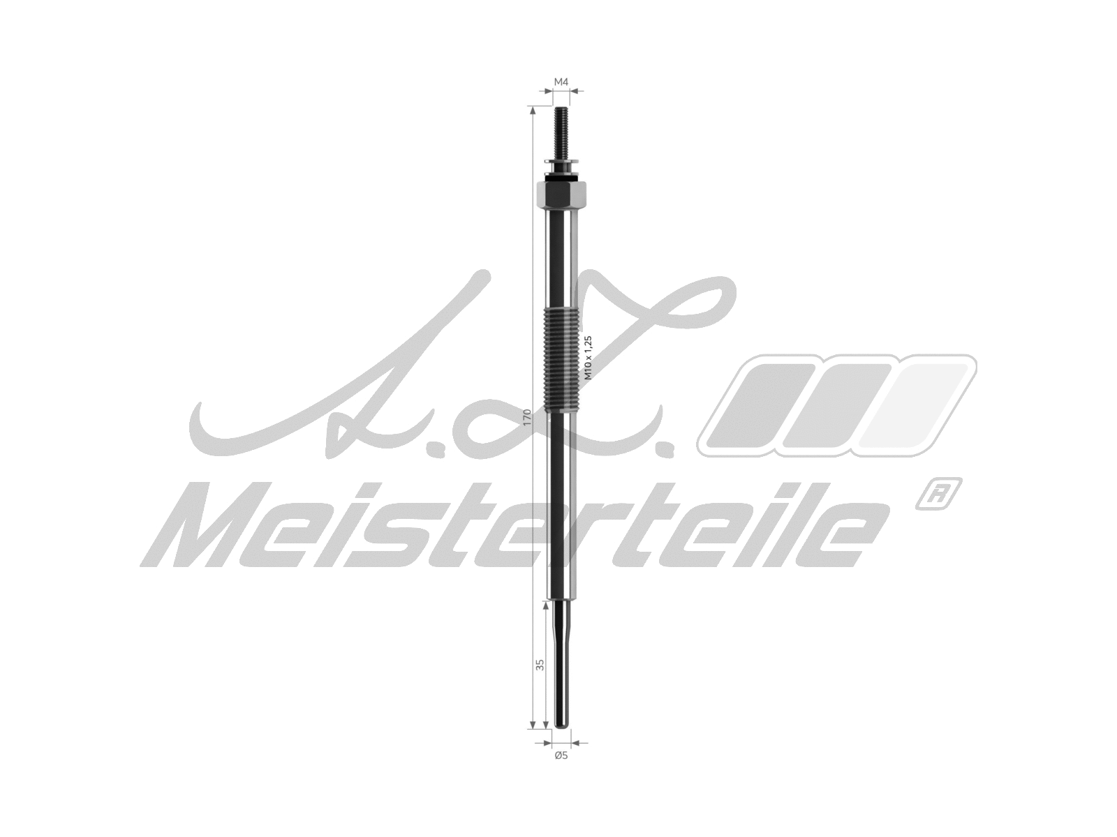 Bougie de préchauffage A.Z. Meisterteile AZMT-49-040-1078