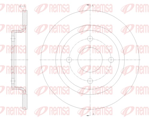 Disque de frein REMSA 61777.00