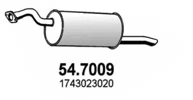 Silencieux arrière ASSO 54.7009