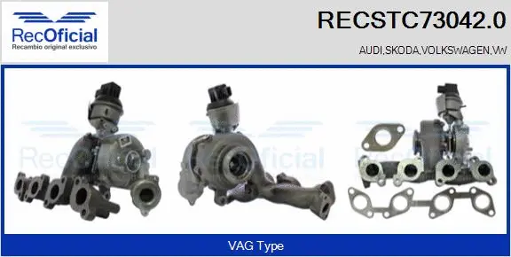 Turbocompresseur, suralimentation RECOFICIAL RECSTC73042.0