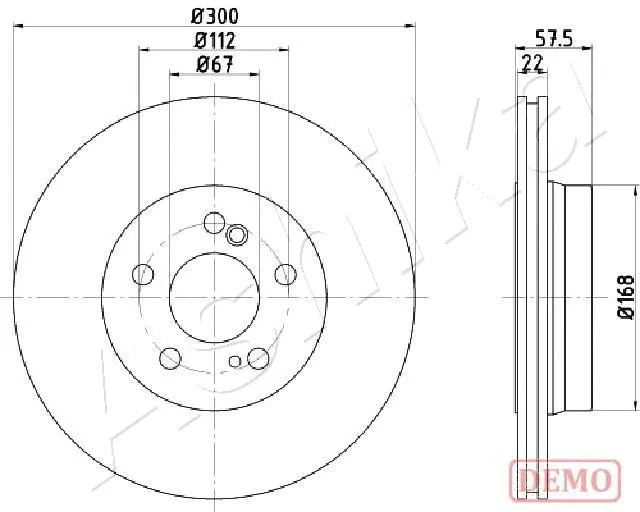 Disque de frein ASHIKA 61-00-0517C