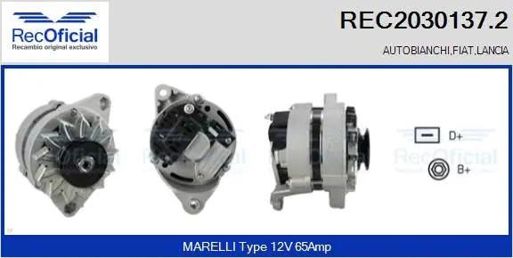 Alternateur RECOFICIAL REC2030137.2
