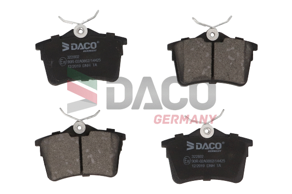 Kit de plaquettes de frein, frein à disque DACO Germany 322802