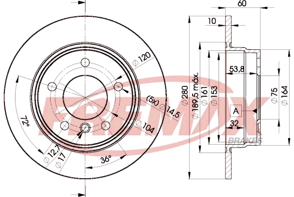 Disque de frein FREMAX BD-8936