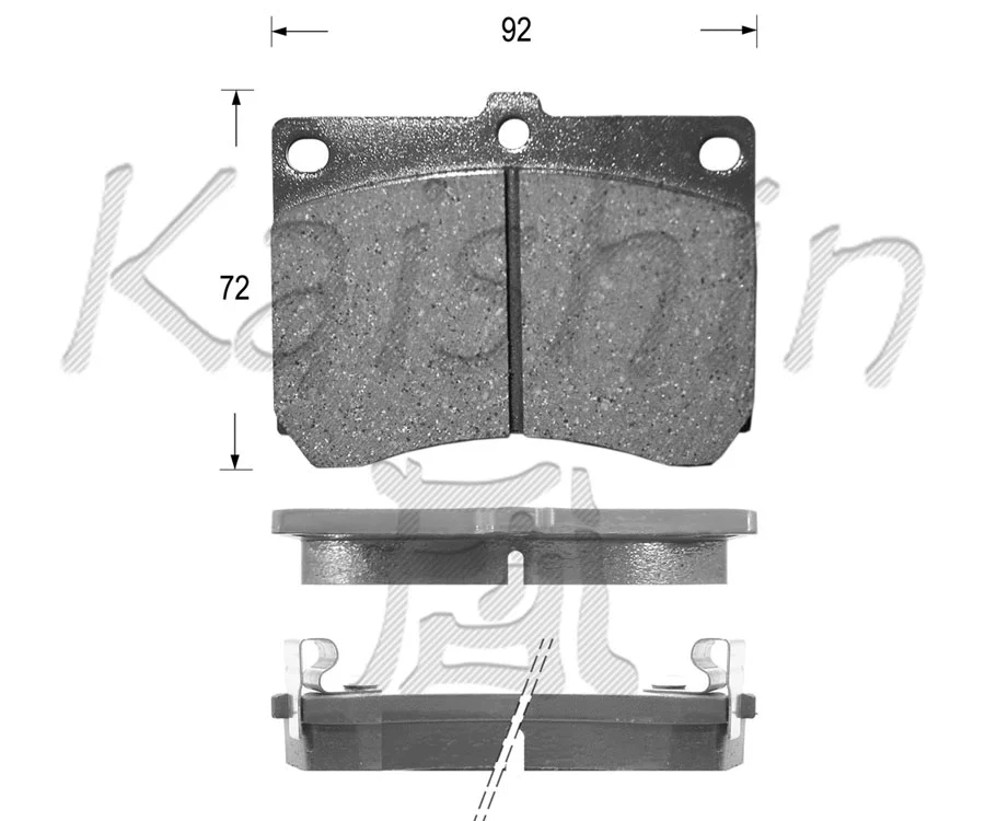 Kit de plaquettes de frein, frein à disque KAISHIN FK3066