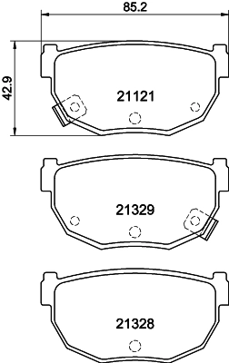 Kit de plaquettes de frein, frein à disque MINTEX MDB1295