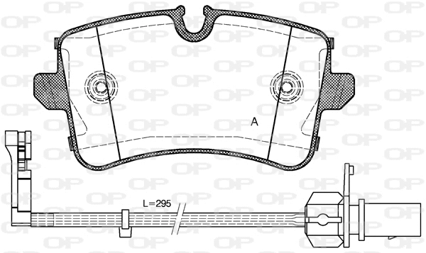 Kit de plaquettes de frein, frein à disque OPEN PARTS BPA1343.10