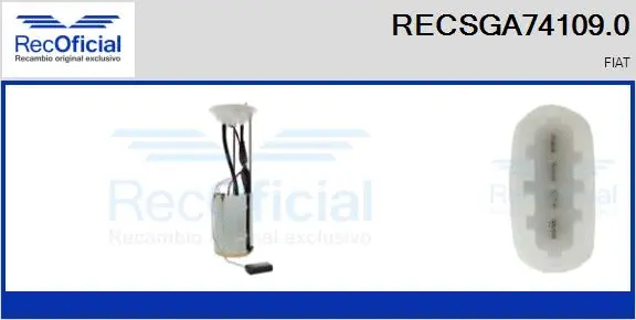 unité d'alimentation de carburant RECOFICIAL RECSGA74109.0