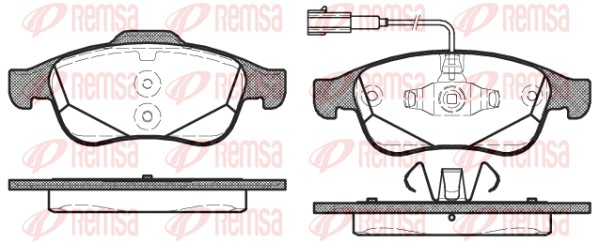 Kit de plaquettes de frein, frein à disque REMSA 1248.02