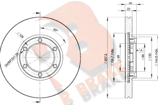Disque de frein R BRAKE 78RBD22376