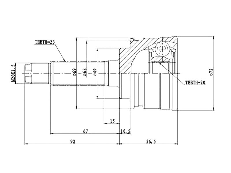 Jeu de joints, arbre de transmission A.Z. Meisterteile AZMT-43-030-1062