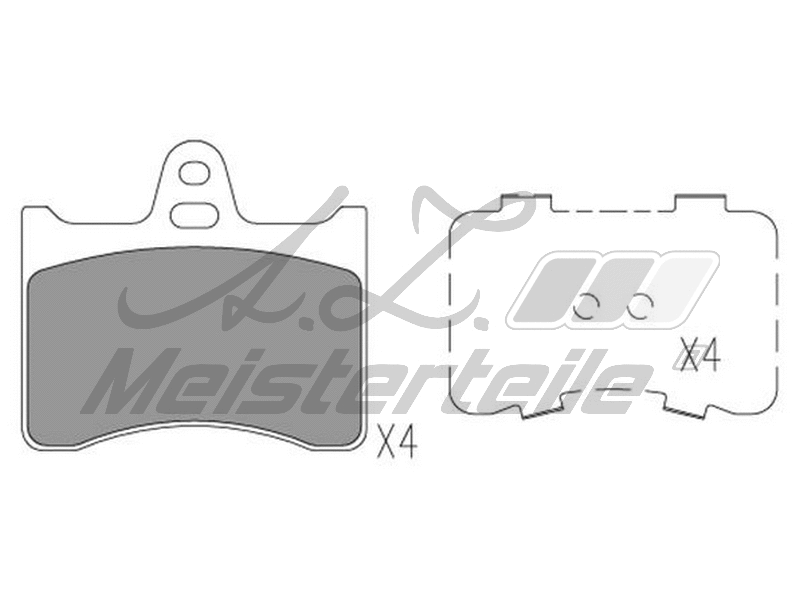 Kit de plaquettes de frein, frein à disque A.Z. Meisterteile AZMT-44-022-1712