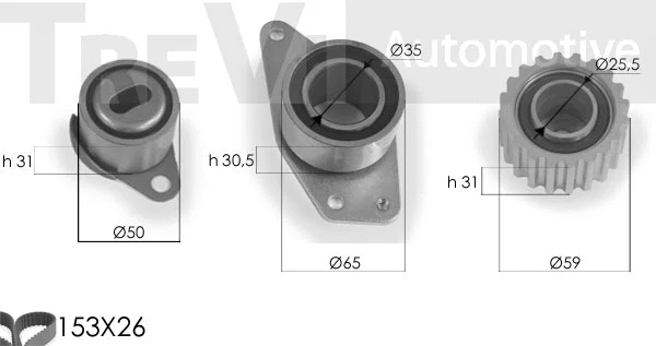 Kit de courroie crantée TREVI AUTOMOTIVE KD1094