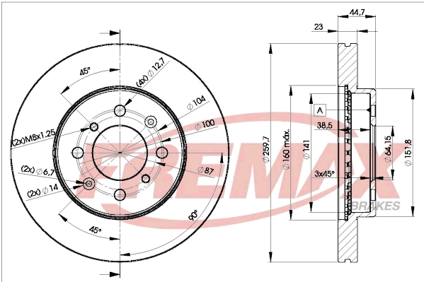 Disque de frein FREMAX BD-1704