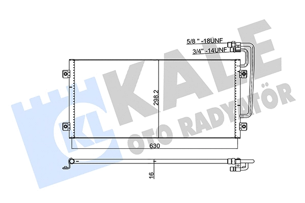 Condenseur, climatisation KALE OTO RADYATÖR 350355