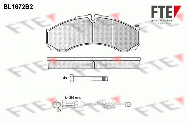 Kit de plaquettes de frein, frein à disque FTE 9010286