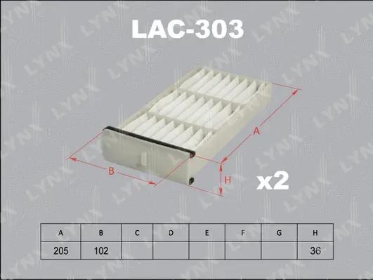 Filtre, air de l'habitacle LYNXAUTO LAC-303