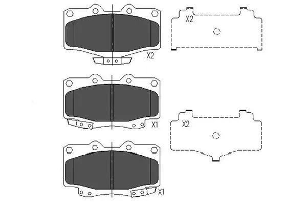 Kit de plaquettes de frein, frein à disque KAVO PARTS KBP-9054