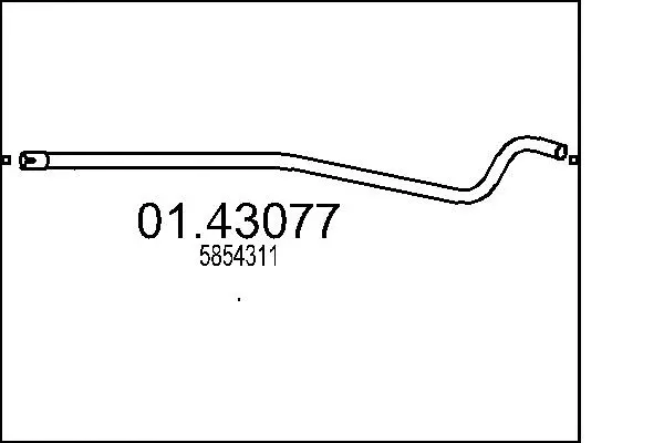 Tuyau d'échappement MTS 01.43077