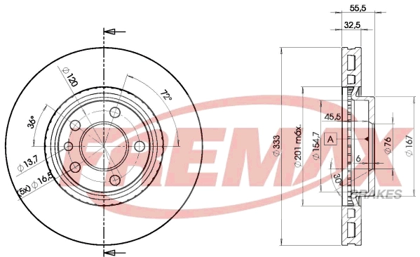 Disque de frein FREMAX BD-3020