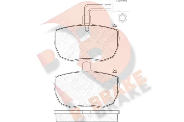 Kit de plaquettes de frein, frein à disque R BRAKE RB0671