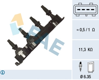 Bobine d'allumage FAE 80418