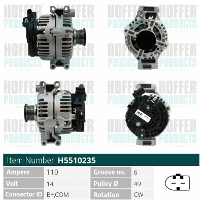Alternateur HOFFER H5510235